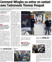 La Voix du Nord – Wiingles Thomas Pesquet 2021